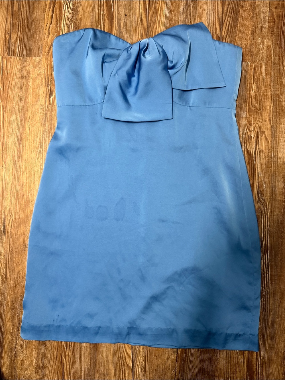 Lily Pulitzer Strapless Bow-Detail Mini Dress in Blue